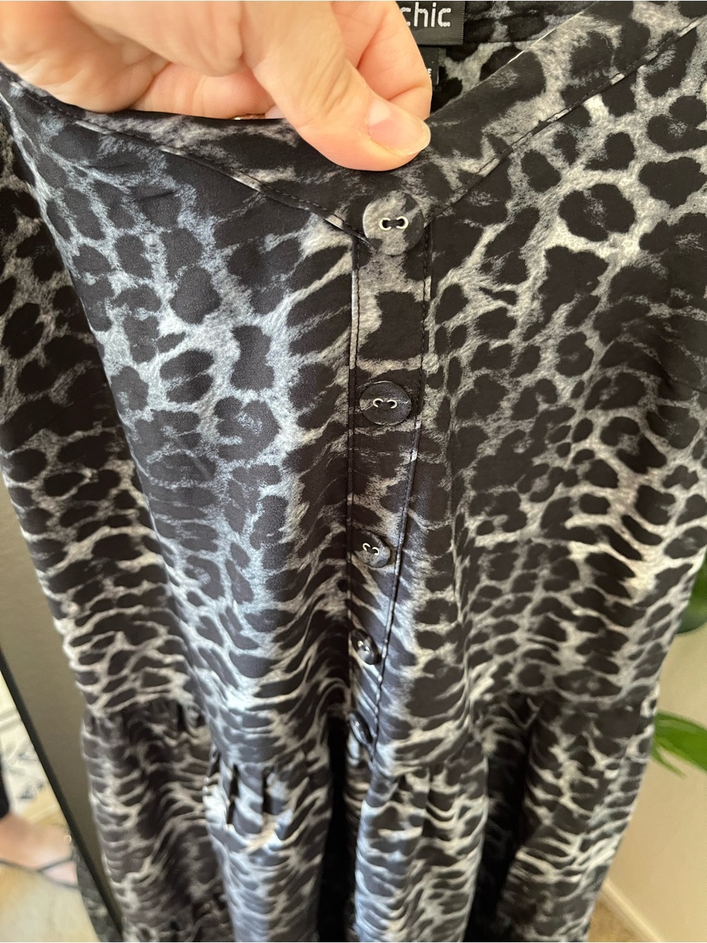 🖤 City Chic Maxi Aylin Black Leopard Maxi Dress XXS/12 NWT - Picture 5 of 8